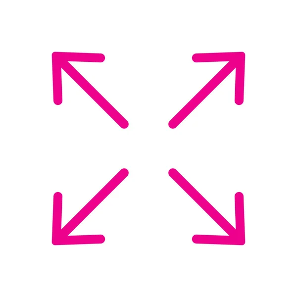 Eps10 Różowy Wektor Pełnoekranowy Linia Artystyczna Ikona Lub Logo Prostym — Wektor stockowy