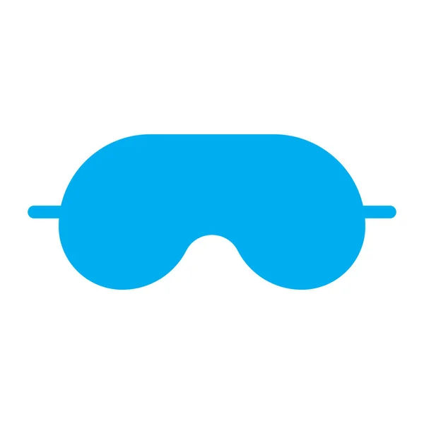 Eps10 Vetor Azul Máscara Dormir Ícone Sólido Isolado Fundo Branco — Vetor de Stock