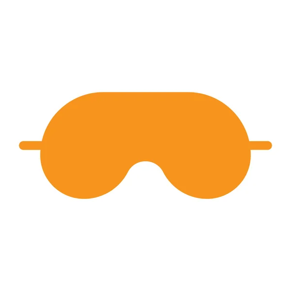 Eps10 Orange Vector Sleeping Mask Solid Icon Isolated White Background — Image vectorielle