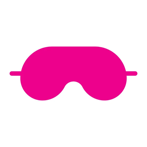 Eps10 Pink Vector Sleeping Mask Solid Icon Isolated White Background — Image vectorielle