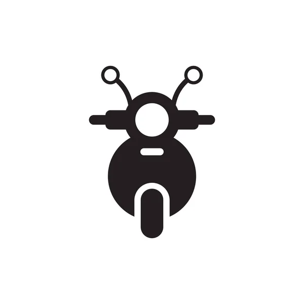 eps10 black vector motorcycle front view icon isolated on white background. scooter symbol in a simple flat trendy modern style for your website design, logo, pictogram, and mobile application