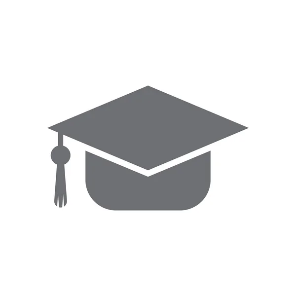 eps10 grey vector graduation hat solid icon isolated on white background. graduation cap filled symbol in a simple flat trendy modern style for your website design, logo, and mobile application