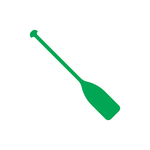 Eps10 Green Vector Paddle Icon Isolated White Background Canoe Paddle — Vetor de Stock