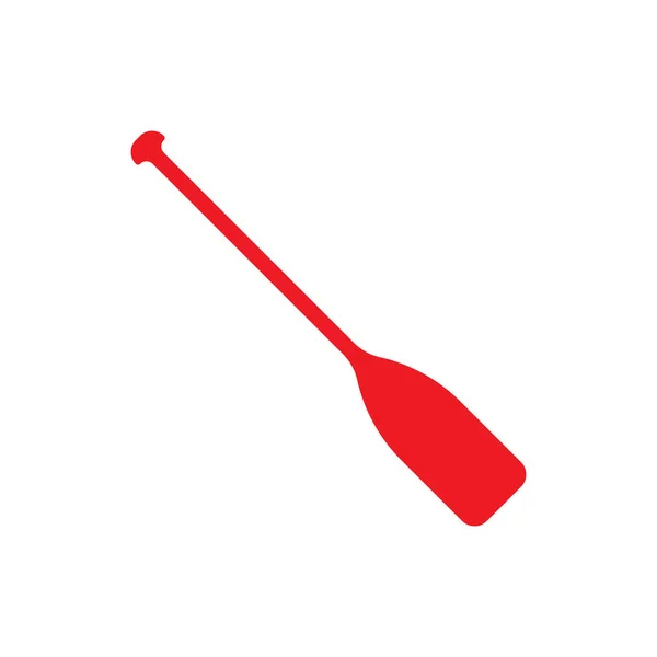 Eps10 Red Vector Paddle Icon Isolated White Background Canoe Paddle — Vector de stock