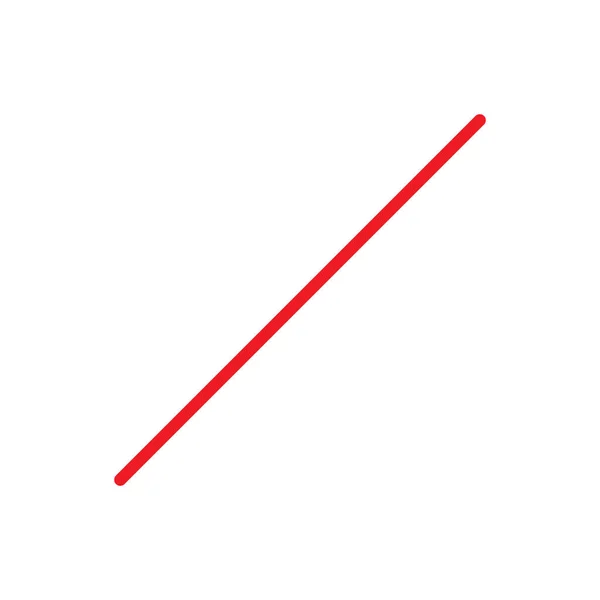 Eps10 Vector Rojo Único Icono Línea Diagonal Recta Aislado Sobre — Vector de stock