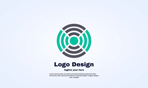 Абстрактный Современный Логотип Вектора Проектирования Беспроводных Сигналов — стоковый вектор