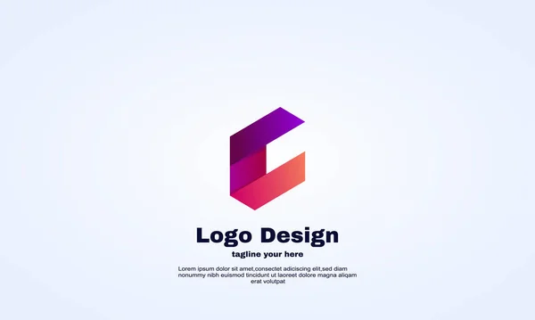 Abstrato Carta Logotipo Design Modelo Inspiração — Vetor de Stock
