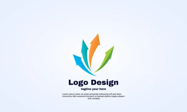 Impresionante Flecha Logotipo Icono Vector Ilustración Diseño Plantilla — Vector de stock