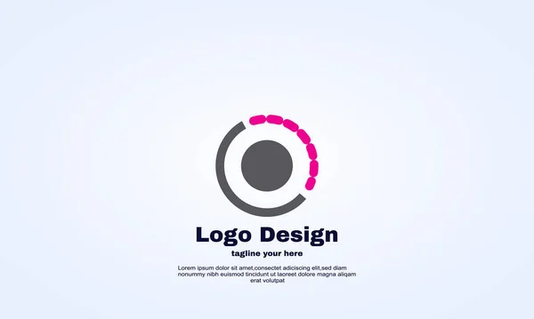 Impressionante Círculo Empresa Logotipo Ícone Vetor Ilustração Design Modelo — Vetor de Stock