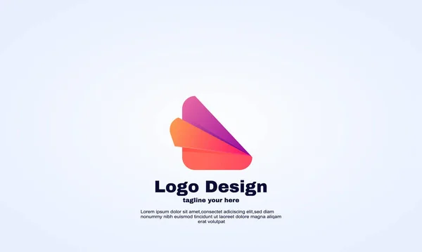Impresionante Ala Logotipo Icono Material Diseño Vector — Vector de stock