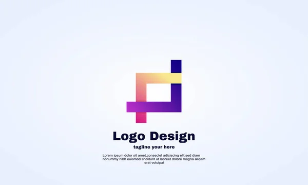 Şirket işletmesi logo tasarım şablonu gradyan rengi