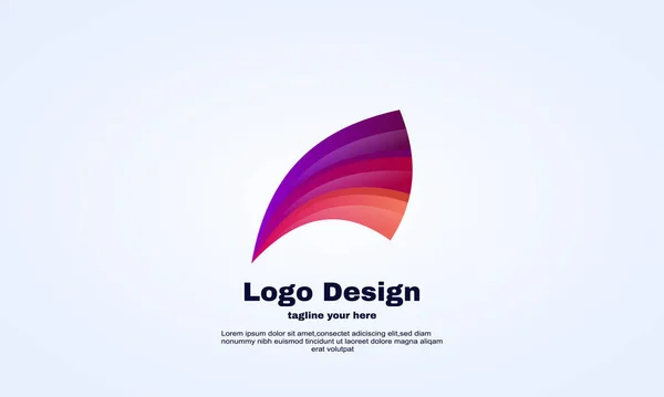Idea Abstract Airplane Wing Logo Vector Illustrator — Stock Vector