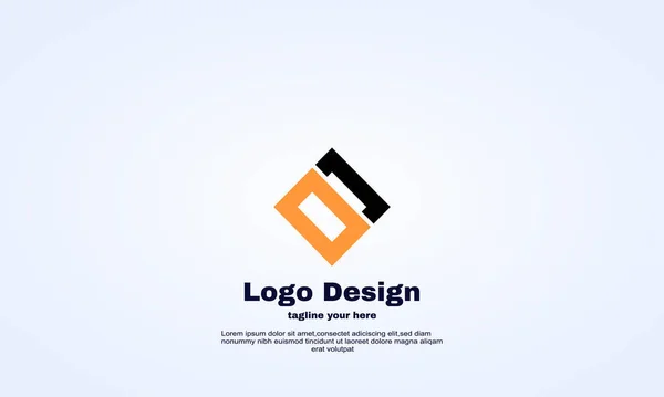 Απλό Ορθογώνιο Επιχειρηματικό Επίπεδο Λογότυπο Της Εταιρείας — Διανυσματικό Αρχείο