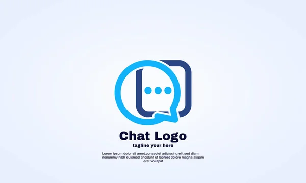 Vector Stock Chat Creativo Logo Diseño Inspiración Fondo Blanco — Vector de stock