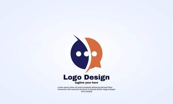 Vetor Ações Creative Chat Logo Design Inspiração — Vetor de Stock