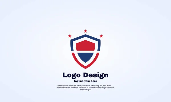 Vektor Amerikanisches Schild Logo Design Illustration — Stockvektor