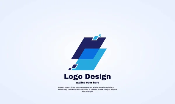Vektor Illustration Anfangsbuchstaben Logo Design Blaue Farbe — Stockvektor