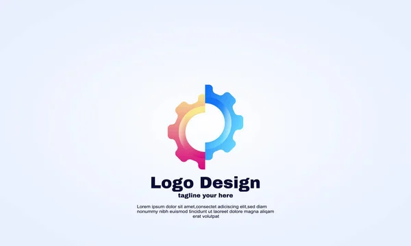 Vektorové Logo Design Ilustrátor Element Gradient Barva — Stockový vektor