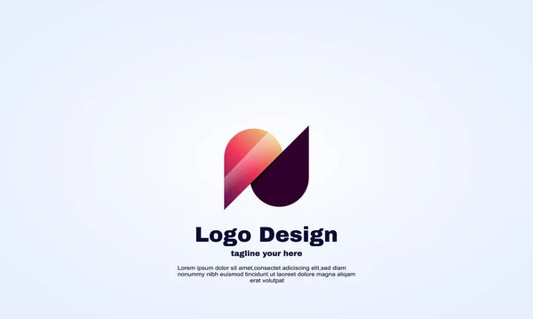 Vecteur Lettre Initiale Logo Modèle Forme Brun — Image vectorielle