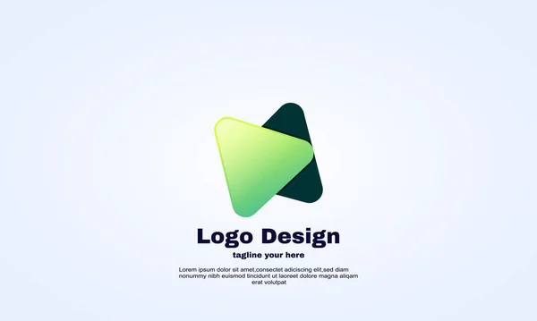 Empresa Carta Comercial Ícone Logotipo Vetor Modelo Material Abstrato — Vetor de Stock