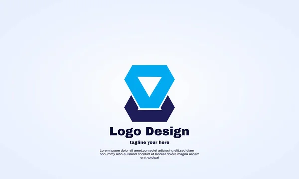 Vector Creative Company Logo Design Template Triangle Symbol Illustrator — Stock Vector