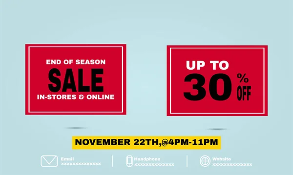 Vektör yaratıcı sezon sonu indirimi 30 kapak tasarımı