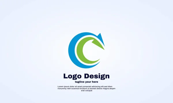 Logo Freccia Cerchio Astratto — Vettoriale Stock