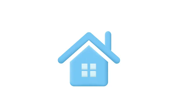 3D现实的最低住房符号房地产抵押贷款 — 图库矢量图片