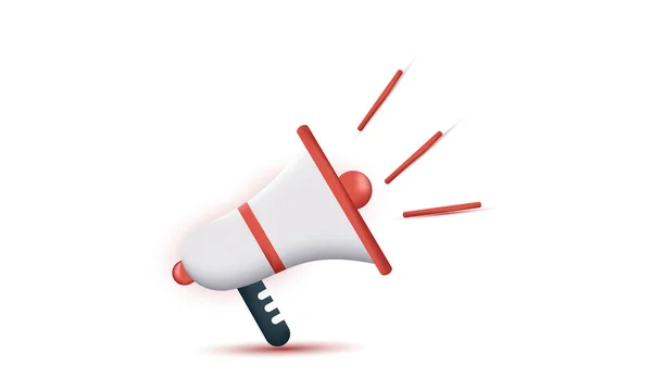 turuncu 3d gerçekçi megafon bileşimi izole edilmiş prim