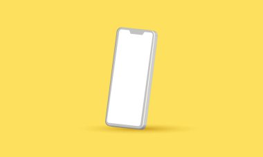 3D minimalist modern kil modelleme akıllı telefon sunumu izole edildi