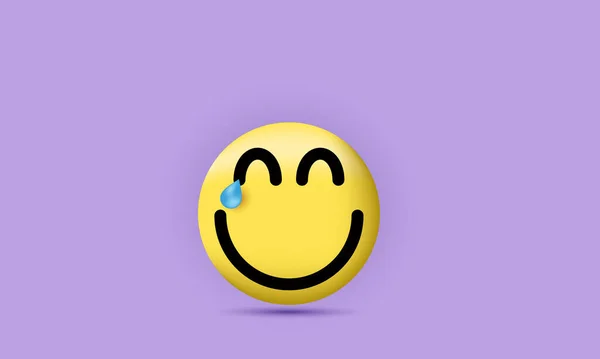 Emoji Emoticon Expressões Faciais Felizes Mídia Social Vetor Ilustração — Vetor de Stock