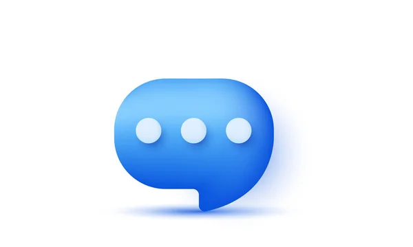 Bulle Chat Minimale Isolée Sur Fond Bleu — Image vectorielle