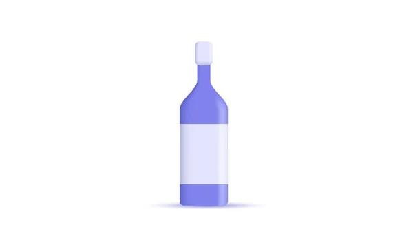 3D矢量瓶模拟标签 — 图库矢量图片
