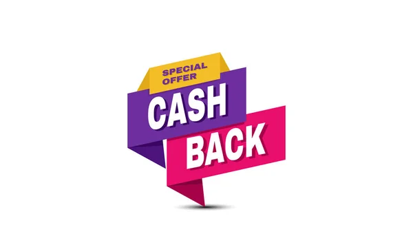 Illustration Bannière Offre Spéciale Cash Back Vectoriel — Image vectorielle