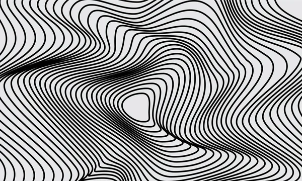 Stock Vector Abstract Optical Illusion Lines Background Black White Illusions — Stock Vector
