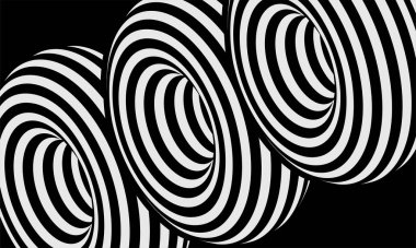 soyut çizgiler siyah beyaz tünel monokrom hipnotik çizgiler dalgalı optik arka plan Bölüm 5