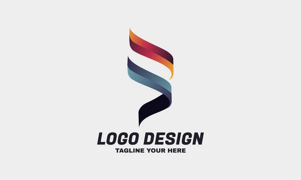 Фондовий Вектор Абстрактний Логотип Глянцевої Форми Стрічки Вектор Дизайну — стоковий вектор