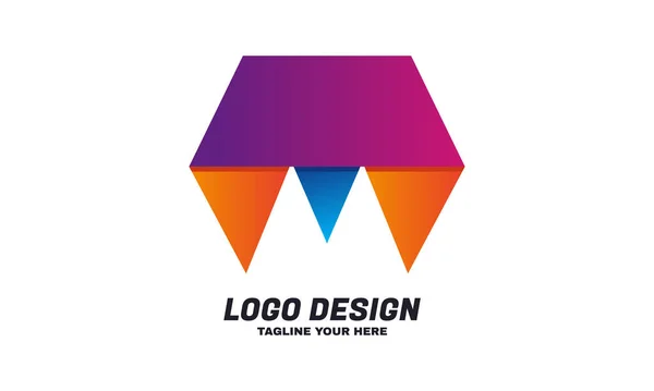 Projeto Logotipo Letra Vetor Estoque Com Conceito Cor Múltipla Gradiente — Vetor de Stock