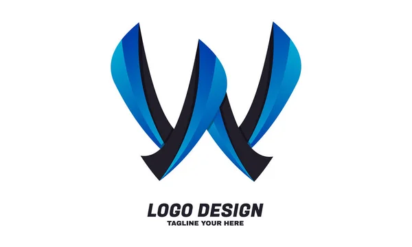 Фондовий Векторний Логотип Початковий Барвистою Технологією Дизайну — стоковий вектор