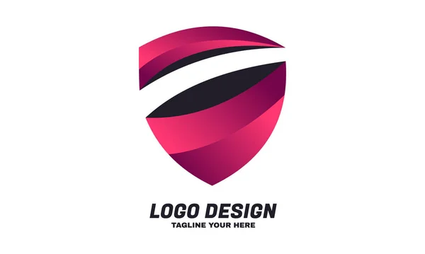 Estoque Vetor Escudo Logotipo Seguro Proteção Logotipo Design — Vetor de Stock