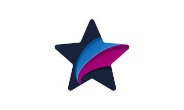 Stok illüstrasyonu şirket ya da işyeri tasarım şablonu için müthiş soyut gradyan yıldız logosu