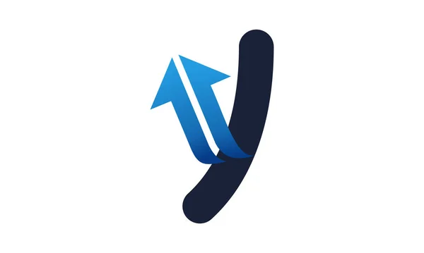 Abstrato Logotipo Inicial Para Finanças Empresa Com Estilo Fita Cor — Vetor de Stock