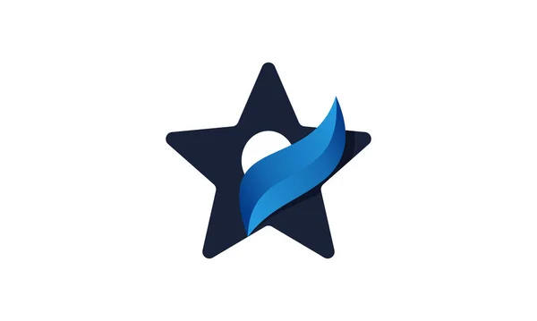 Estrela Incrível Abstrata Ilusão Estoque Com Vetor Colorido Projeto Logotipo — Vetor de Stock