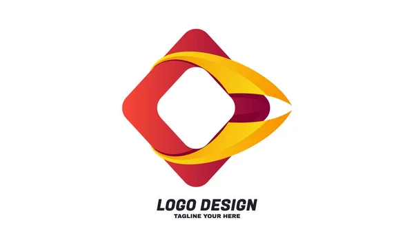 Logotipo Abstrato Ilustração Estoque Para Empresa Com Modelo Design Colorido — Vetor de Stock