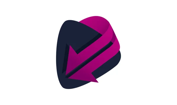 Ilustração Estoque Logotipo Seta Triângulo Abstrato Com Colorido Para Empresa — Vetor de Stock