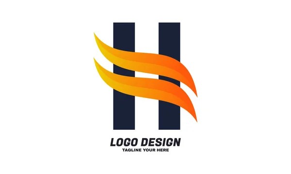 Ilustração Estoque Logotipo Letra Logotipo Logotipo Asa Design Abstrato — Vetor de Stock