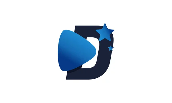 Logo Awal Gambar Stok Dengan Segitiga Dan Bintang Berwarna Warni - Stok Vektor
