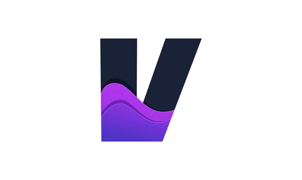 Afbeelding Voorraad Initiële Logo Letter Met Stijl Water Kleurrijke Ontwerp — Stockvector