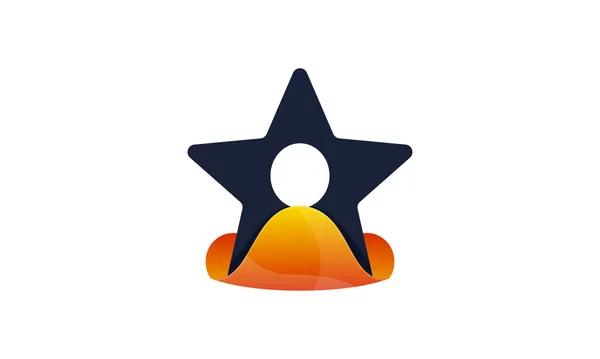 Εικονογράφος Απόθεμα Φοβερό Αφηρημένο Αστέρι Κλίση Λογότυπο Διάνυσμα Σχεδιασμού Για — Διανυσματικό Αρχείο