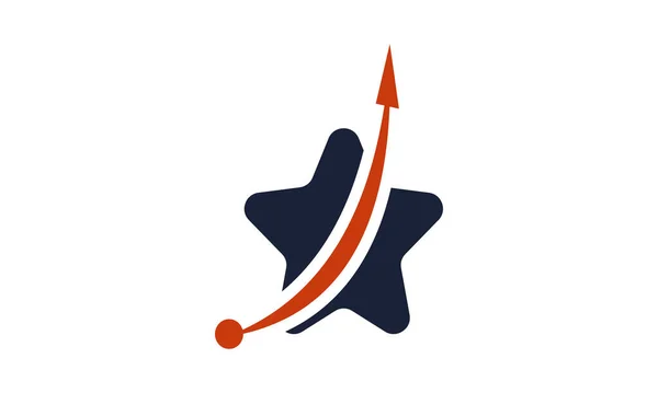 Vector Stock Impresionante Estrella Ilustración Con Plantilla Logotipo Diseño Flecha — Archivo Imágenes Vectoriales